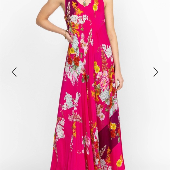 Johnny Was Dresses & Skirts - JOHNNY WAS GOLDEN BOUQUET BIAS MAXI DRESS Sz M